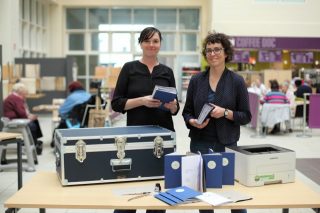 Image shown: Tess Leak and Orlagh O'Brien of Haiku Island Press