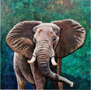 Image shown: A Better Place: African Elephant by Deirdre Dunne.