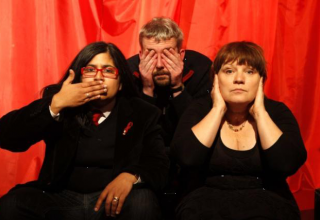 Image shown: Box of Frogs cast members Dil Wickremasinghe