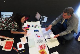 Image shown: Helium Arts' Creative Health Hubs with artist Siobhan Clancy (Cork) and Paul Bokslag (Limerick).