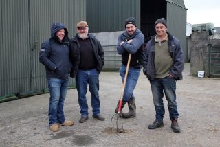 Image shown: Four lads a laughing. From Memory Map (2018-19)
