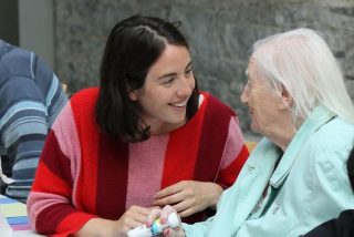 Image shown: Participants at a dementia inclusive workshop with artist Ciara Harrison at the National Gallery of Ireland. Photo credit: National Gallery of Ireland.