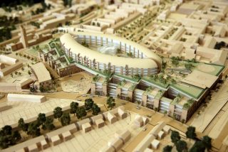 Image shown: Model of the new children’s hospital