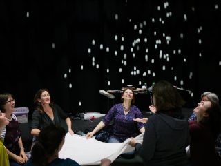 Image shown: Pop Up Picnic workshop at Engaging the Senses symposium